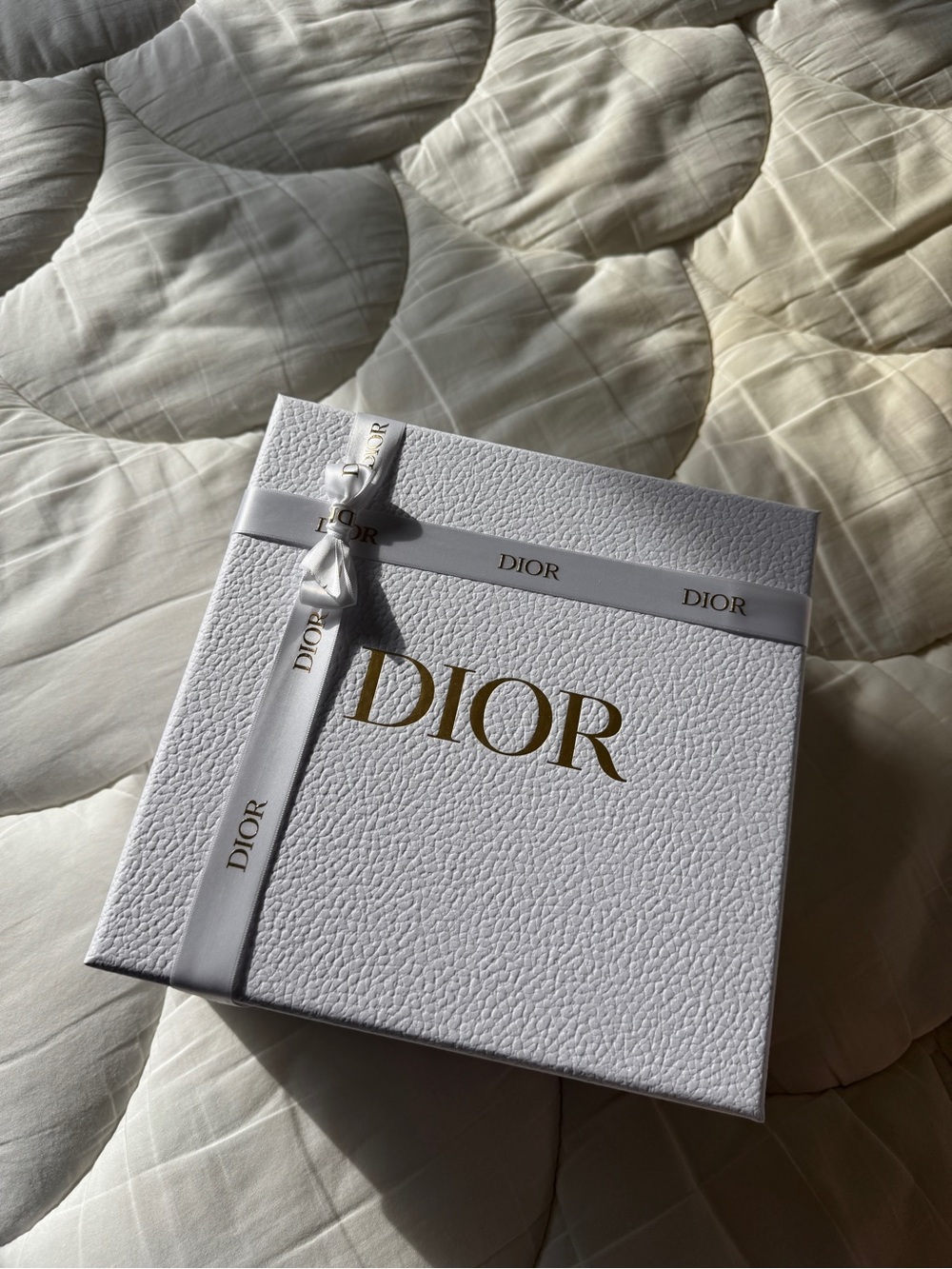 Dior Belt Gift Box in White with Gold Logo